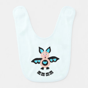 Little bat boy baby bib