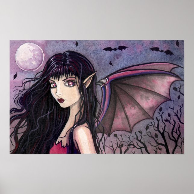 Little Bat Girl Vampire Gothic Fairy Poster (Front)