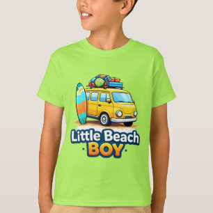 Little Beach Boy - Cute Surf Van Summer Kids T-Shi T-Shirt