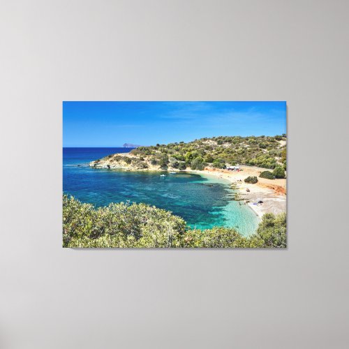Little beach in Sardinia with turquoise water Canvas Print