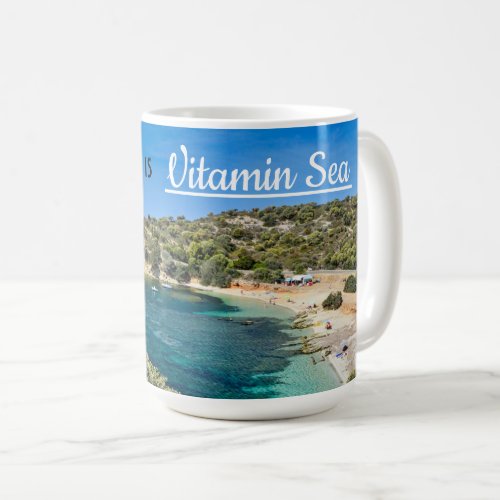 little beach in Sardinia with turquoise water Coffee Mug