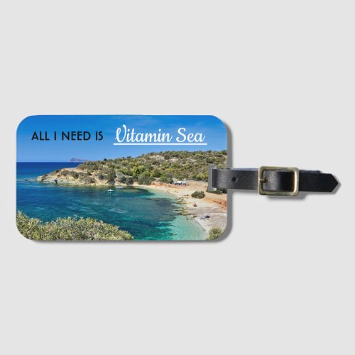 little beach in Sardinia with turquoise water Luggage Tag