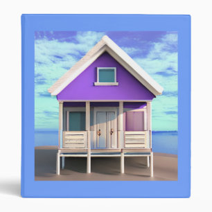 Little Beach Shack on the Sand 3 Ring Binder