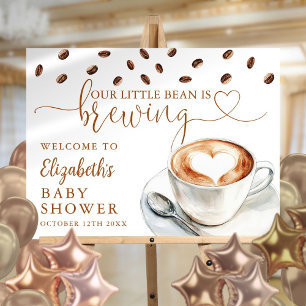 Little Bean Brewing Coffee Baby Shower Welcome Foam Board