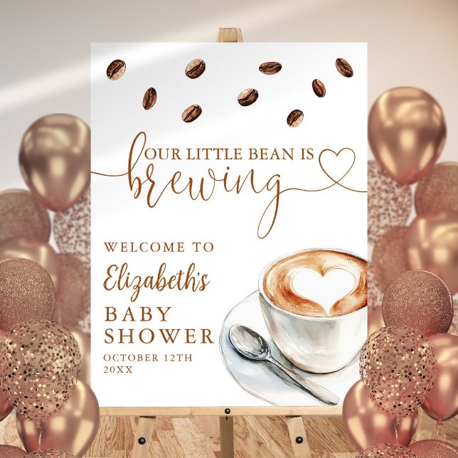 Little Bean Brewing Coffee Baby Shower Welcome Foam Board (Little Bean Brewing Coffee Baby Shower Welcome Foam Board
)