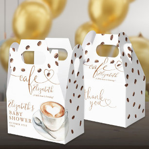 Little Bean Is Brewing Coffee Cafe Baby Shower Favor Boxes