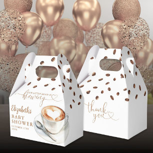 Little Bean Is Brewing Coffee Theme Baby Shower Favor Boxes