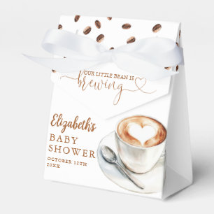 Little Bean Is Brewing Coffee Theme Baby Shower Favor Boxes