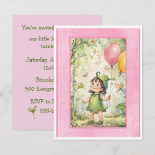 Little Bean Sprout Birthday Party Digital Download Invitation