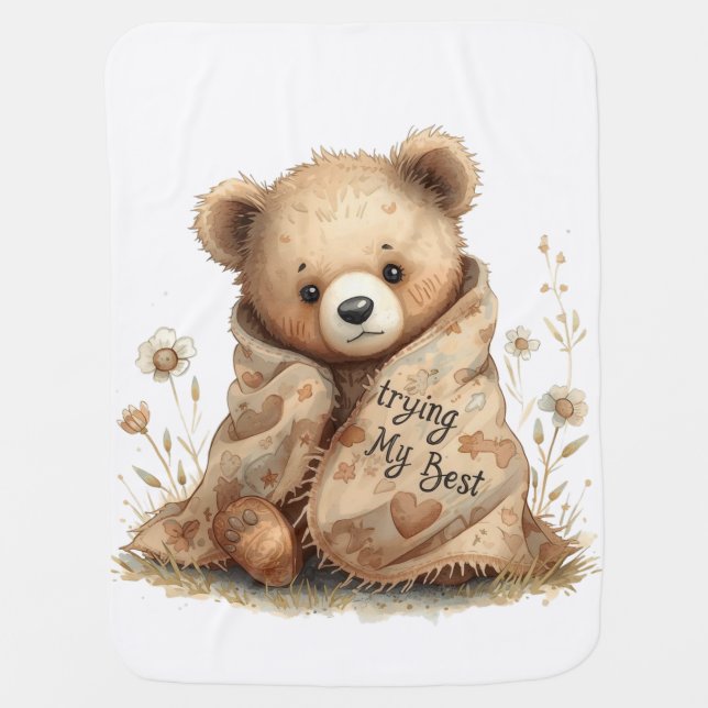 little bear baby blanket (Front)