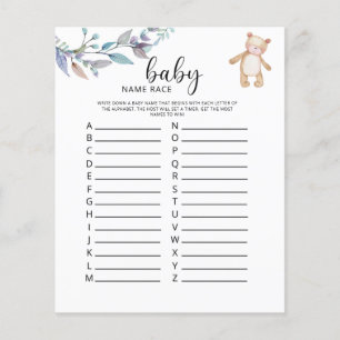 Little bear Baby name race game