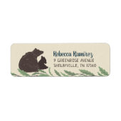Little Bear Baby Shower Return Address Labels (Front)