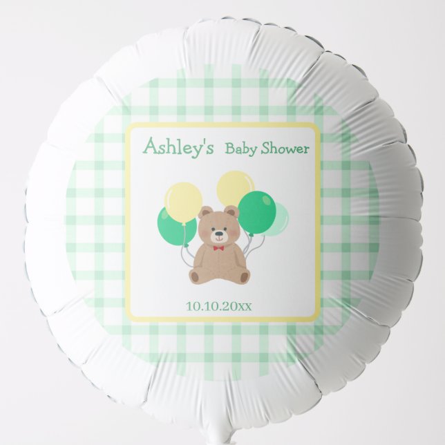 Little Bear Balloon Gender Neutral Teddy Balloon (Front)