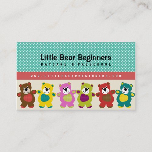 Little Bear Beginners Daycare Business Card