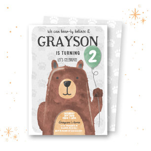 Little Bear Birthday Invitation