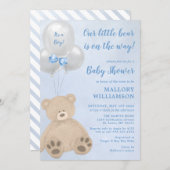 Little Bear Cub Boy Baby Shower Invitation (Front/Back)