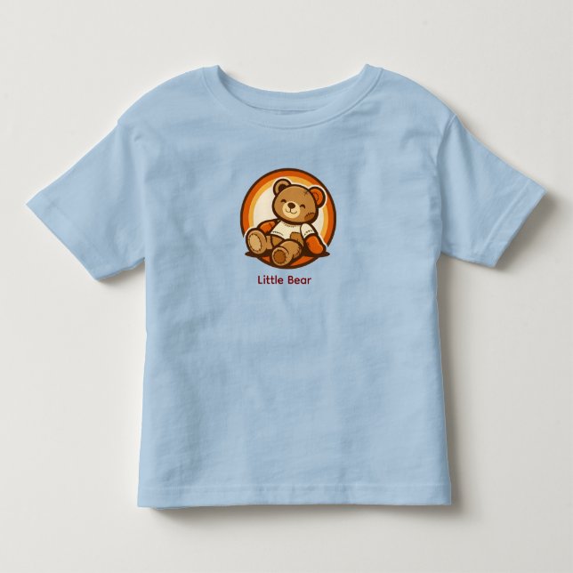 Little Bear Cute Retro Kawaii Toddler T-Shirt (Front)