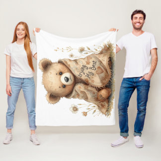 little bear fleece blanket