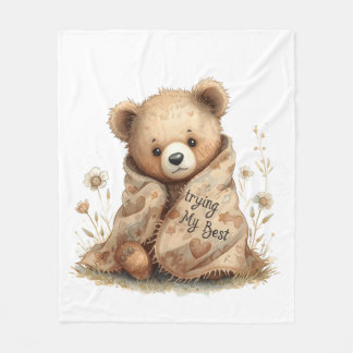little bear fleece blanket