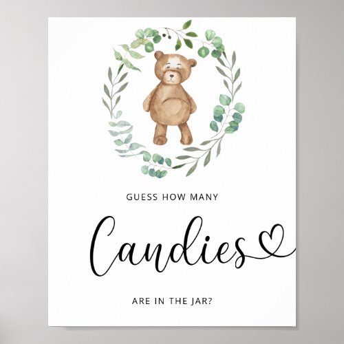 Little bear guess how many candies poster
