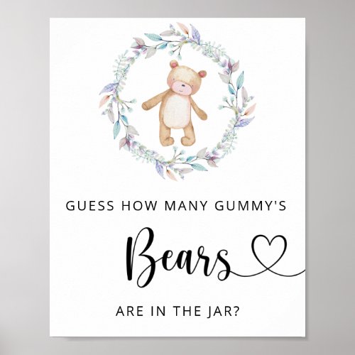 Little bear guess how many GUMMYS bears Poster