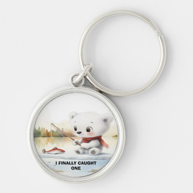 Little Bear Has Finally Landed A Fish Keychain (Front)