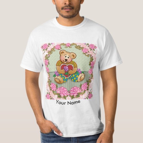 Little Bear Heart custom name T_Shirt