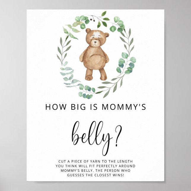 little bear how big is mommy's belly game poster (Front)