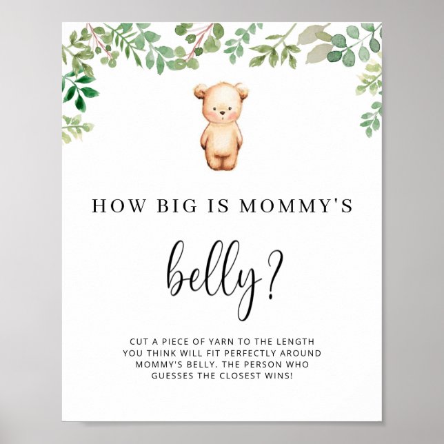 little bear how big is mommy's belly game poster (Front)