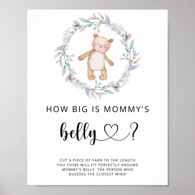 little bear how big is mommy's belly game poster (Front)