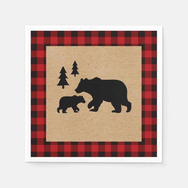 Little Bear Lumberjack Napkins (Front)