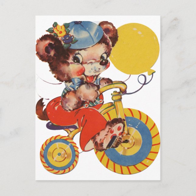 Little Bear on Trike Postcard (Front)