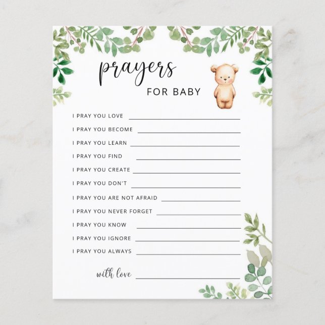 Little bear - prayers for baby (Front)