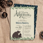 Little Bear Rustic Long Distance Baby Shower Invitation