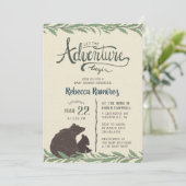 Little Bear Rustic Baby Shower Invitation (Standing Front)
