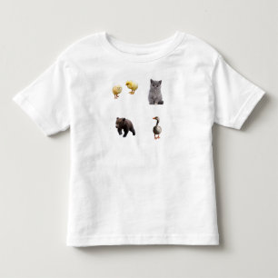 Little Bear Toddler T-Shirt, Cute Animal Friends T-shirt
