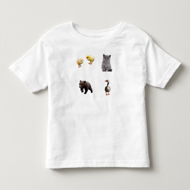 Little Bear Toddler T-Shirt, Cute Animal Friends  Toddler T-shirt (Front)