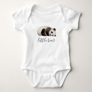 Little bear. Watercolor cute panda. Funny animal Baby Bodysuit
