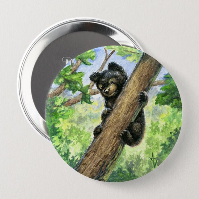 Little Bear with a View Button (Front & Back)
