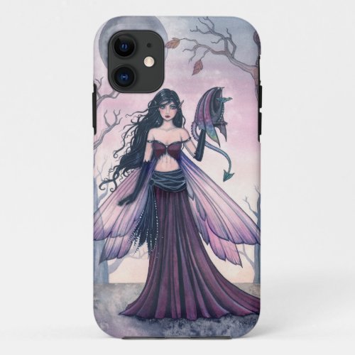 Little Beast Purple Fairy and Dragon Fantasy Art iPhone 11 Case