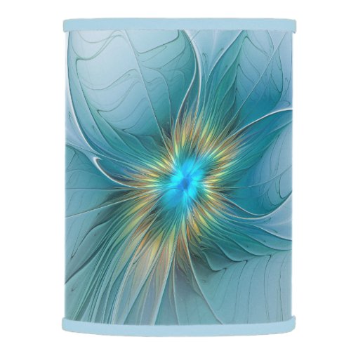 Little Beauty Modern Blue Gold Fractal Art Flower Lamp Shade