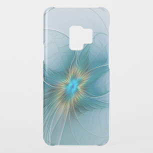 Little Beauty Modern Blue Gold Fractal Art Flower Uncommon Samsung Galaxy S9 Case