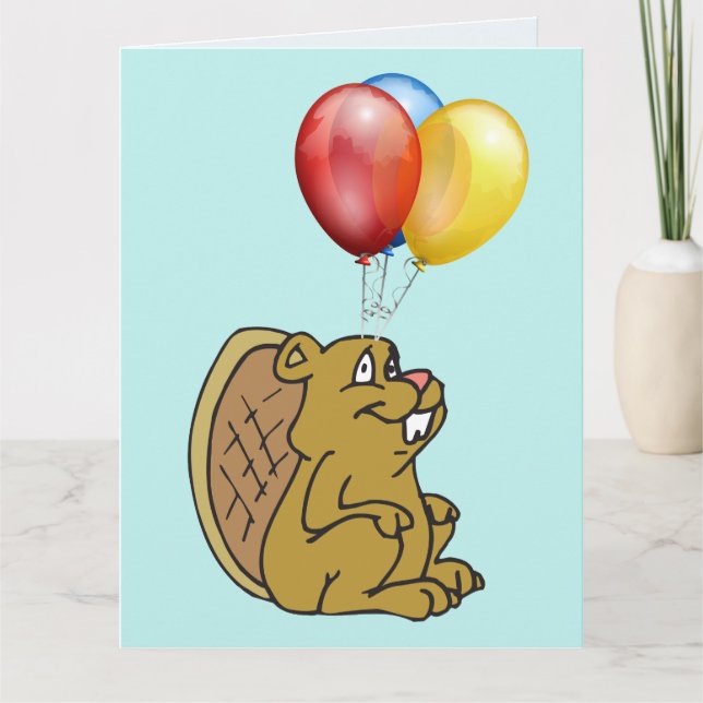 LITTLE BEAVER FUNNY BIRTHDAY CARDS (Front)