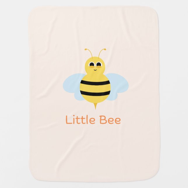 Little Bee Baby Blanket  (Front)