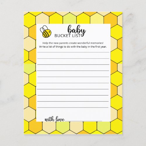 Little Bee Baby bucket list