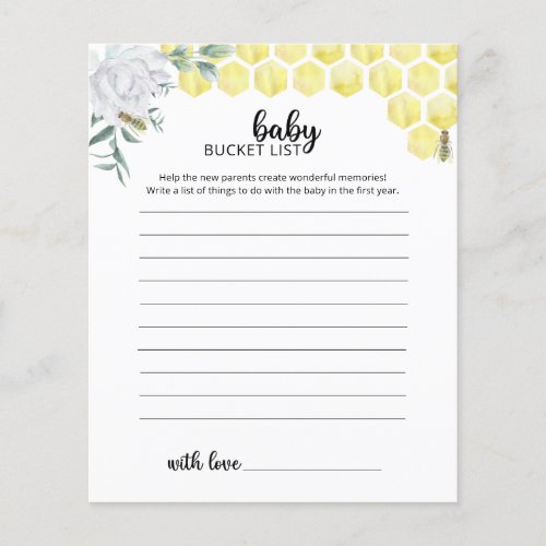 Little Bee Baby bucket list