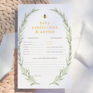 Little Bee Baby Predictions & Advice Shower Game