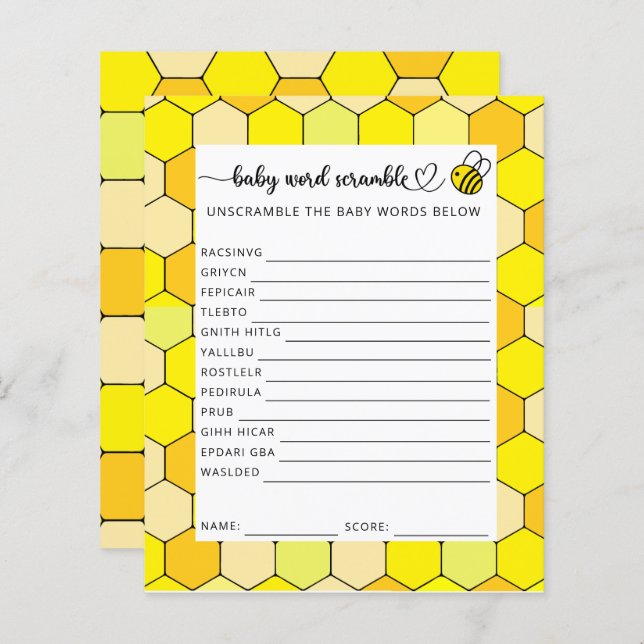 Little Bee Baby Scramble (Front/Back)