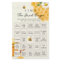 Little Bee Baby Shower Bingo Game
