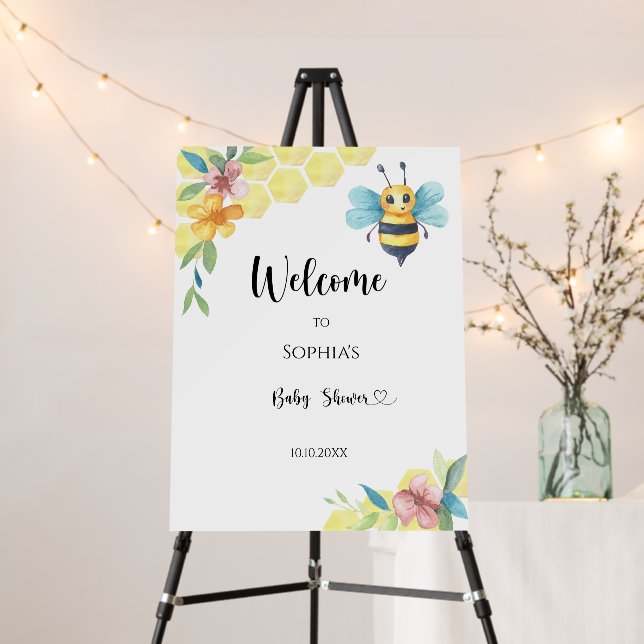 Little Bee baby shower Foam Board (In Situ (Stand))